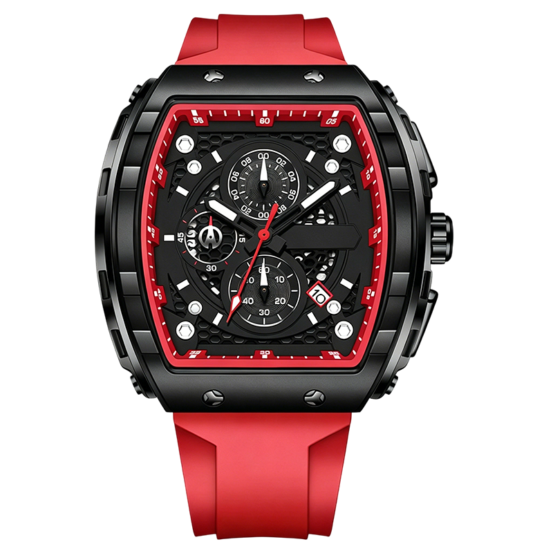 Herren-Chronograph mit Silikonarmband