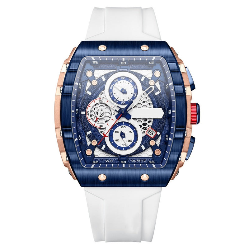 Herren-Chronograph mit Silikonarmband
