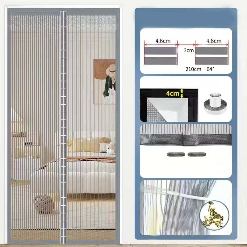 🦟 BEFRISTETES ANGEBOT: 50% RABATT! 🧲 Verstärkter magnetischer Mückenschutz-Vorhang – Einfache Montage ohne Bohren 🏡
