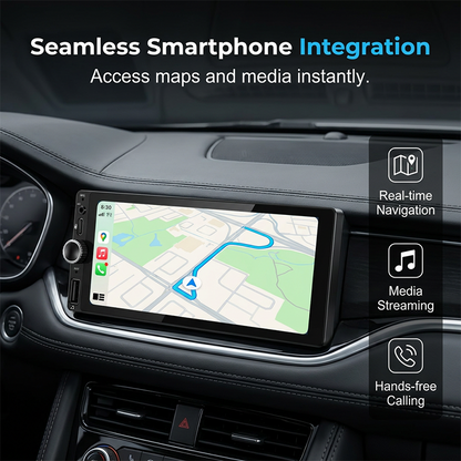 Intelligentes Autoradio mit WLAN, GPS-Navigation und Rückfahrkamera