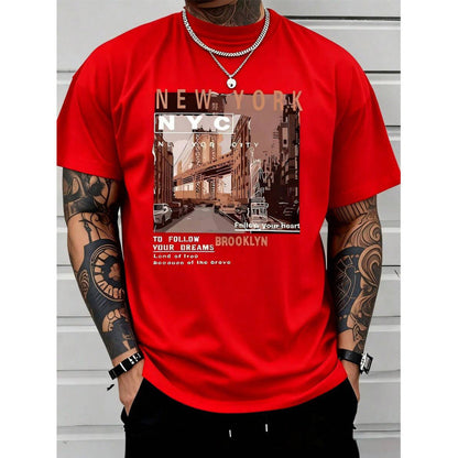 Herren T-Shirt mit New York City Print 🗽 Lässig, Bequem & Zeitlos im Urban Look