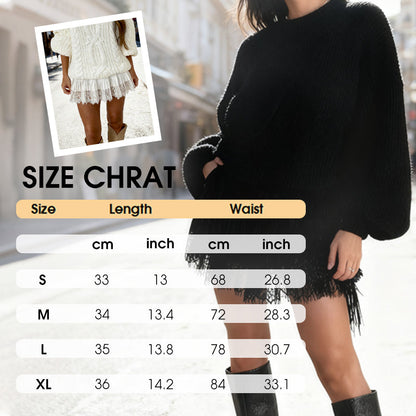 🔥👗 50% RABATT! Chic Pleated Lace Trim Mini Skirt – Plisseefalten, zarte Spitze, perfekt für den Sommer. 🌸💨