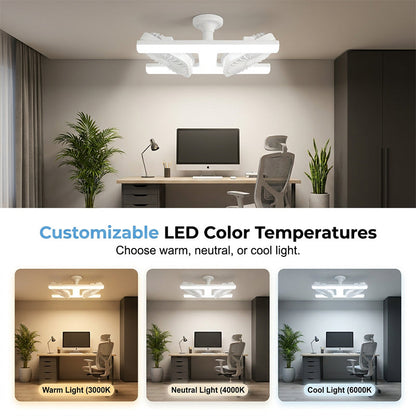 Deckenventilator mit Doppelkopf und LED-Licht – modernes Design mit Fernbedienung für Wohnzimmer & Schlafzimmer