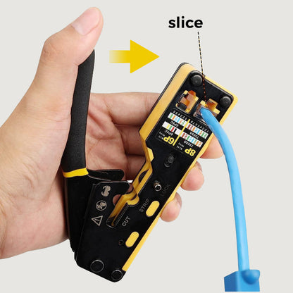 🔧 Multifunktions-Netzwerkzange für RJ45 – Durchgangs-Crimper für Cat5/Cat6, präzise & robust für Netzwerktechnik & Heimwerker 🛠️