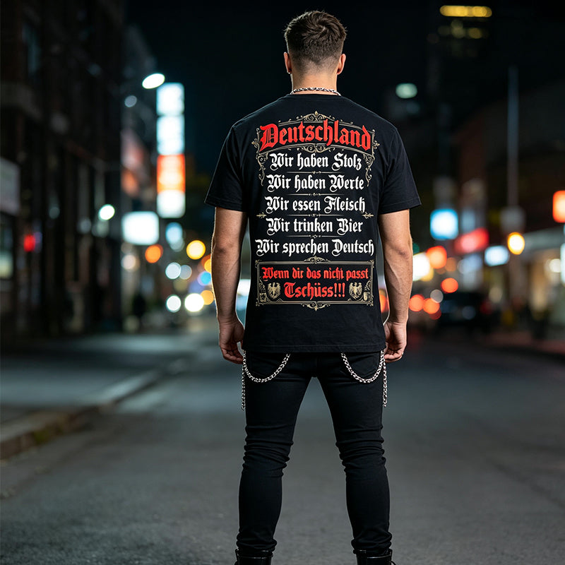👕 50% RABATT! 🇩🇪 Deutschland Heritage T-Shirt – Patriotisches Print, weich & atmungsaktiv – Perfekt für Alltag, Fußball & Oktoberfest ✨