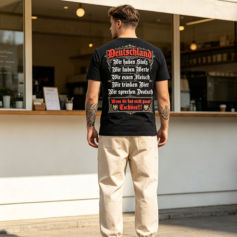 👕 50% RABATT! 🇩🇪 Deutschland Heritage T-Shirt – Patriotisches Print, weich & atmungsaktiv – Perfekt für Alltag, Fußball & Oktoberfest ✨