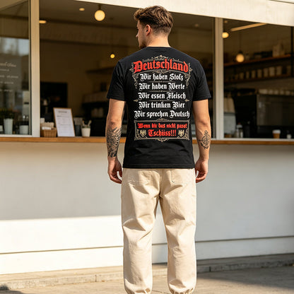 👕 50% RABATT! 🇩🇪 Deutschland Heritage T-Shirt – Patriotisches Print, weich & atmungsaktiv – Perfekt für Alltag, Fußball & Oktoberfest ✨