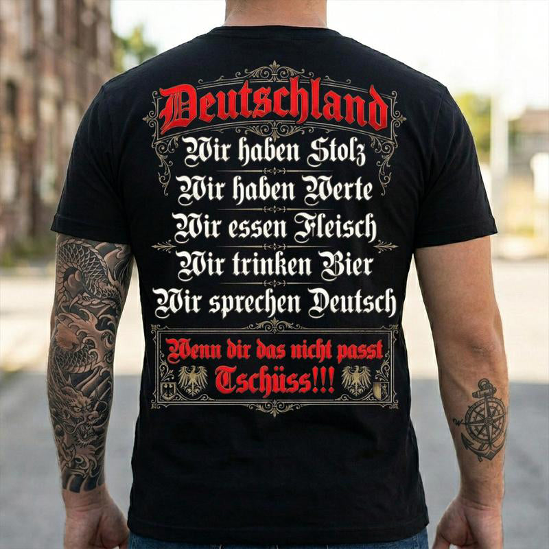 👕 50% RABATT! 🇩🇪 Deutschland Heritage T-Shirt – Patriotisches Print, weich & atmungsaktiv – Perfekt für Alltag, Fußball & Oktoberfest ✨