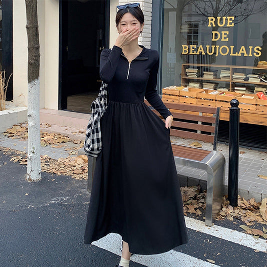 Women's Black Long Sleeve Dress